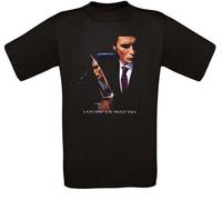 KFBJM American Psycho Patrick Bateman Cult Movie T-Shirt New- Black M