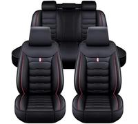 KFBJM Car Seat Covers Full Set for MG HS PHEV 2. Gen 2024 2025 New Energy, All Weather Leather Waterproof Interior Protector Accessories, Use Easy Installation Cleaning,Black-Red