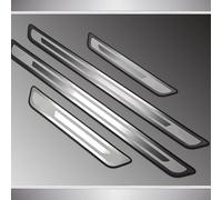 KFBJM Car Stainless Steel Door Sill Protector Strips for Mercedes-Benz GLC X253 C253 X254 C254 GLC F-Cell, Non Slip Anti Scratch Welcome Pedal Strip Cover Trim Accessories,A