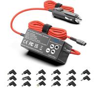 KFD 118W 100W Car Charger 12V-24V DC Adapter for HP Chromebook Dell Acer Asus Lenovo IBM Toshiba Samsung 18.5V 19V 19.5V 20V Car Laptop Charger Power Supply Universal Power Cable Transformer