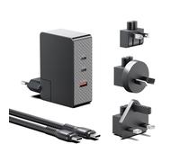 KFD 3-Port 100W 90W 65W USB C GaN PPS AFC SCP Charger for LG Gram Samsung Galaxy Book3 Book2 Lenovo Dell XPS ASUS ROG Ally Gaming Console Meta Quest 2 3 Pro VR Headset DJI Drones Power Supply Adapter