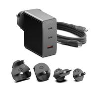 KFD PD3.1 GaN 28V 5A 140W USB C Charger Power Supply for Macbook HP ASUS MSI Prestige AI Evo Prestige 14 AI Studio Laptop Adapter 3-Port USB C Charger Block Multi Devices Fast Charging Cable