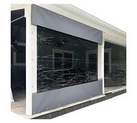 KFDDO Pergola Waterproof Side Panels, Outdoor Transparent Tarpaulin Curtains Weather Resistant with Eyelets Awning Curtains for Porch, Storeroom, Gazebo (1x2m)