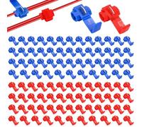 KFDDRN Cable Branch Connector, 100 pieces Branch Connector, Car Current Thief, Cable Thief Cable Branch Quick Connector, Quick Branch Clamp Connector Cable Connector(Red/blue)