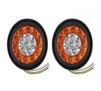 KFDHENSM Round 16 LED 4 Inch Rear Tail Light Brake Stop Side Marker Turn Singal Warning Waterproof Truck Trailer RV Caravan 12V 24V Rear Bumper Reflector