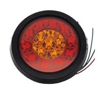KFDHENSM Round 16 LED 4 Inch Rear Tail Light Brake Stop Side Marker Turn Singal Warning Waterproof Truck Trailer RV Caravan 12V 24V Rear Bumper Reflector