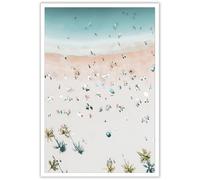 KFDJIG Trendy Blue Coastal Beach Canvas Wall Art Preppy Cowgirl Aesthetic Room Poster Summer Beach Surfing Pictures For Teen Girl Home Bedroom Dorm Beach House Decor 16x24in Unframed