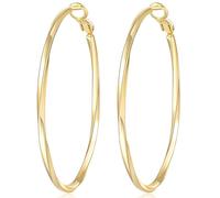 KFERAXSZ Gold Hoop Earrings 14K Gold Hoop Earrings for Women Big Twisted Round Design Gold Hoop Earrings for Women Gold Earrings Gifts for Women 50mm, 50mm, 14 carat gold, No Gemstone
