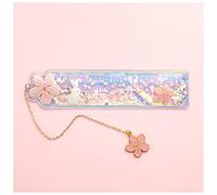 KFGISD, 1 pcs Kawaii Cute girl drawing template lace Sewing Ruler stationery office school Set,Rulers(YingHuaTu)