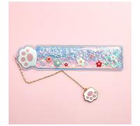 KFGISD, 1 pcs Kawaii Cute girl drawing template lace Sewing Ruler stationery office school Set,Rulers(XiaoSuiHuaMaoZhua)