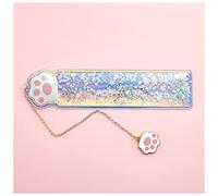 KFGISD, 1 pcs Kawaii Cute girl drawing template lace Sewing Ruler stationery office school Set,Rulers(MaoZhuaZiMu)