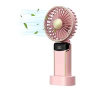 KFGISD, 1 Piece Portable Handheld Fan Mini Personal Hand Fan Small Pocket Fan 8-20Hs USB Rechargeable Pink,Handheld Fans