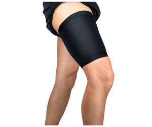 KFGISD, 1 Piece Sport Thigh Guard Muscle Strain Protector Pads Support Fitness Compression Leggings Leg Sleeve,Leg Support(Hdt001 Black,L)