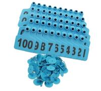 KFGISD, 100 Pieces of Cattle Ear Tagsfor Pigs、Goats and Cattle Animal Identification Ear Tags, No. 001-1000 101-200 Yellow/Blue/1-100,Livestock tag(Blue,.901 1000)