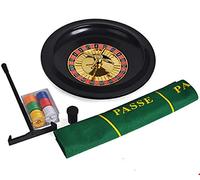 KFGISD, 10in Casino Roulette Game Set, Wooden Roulette Turntable, Desktop Props, Perfect For A Game Night At Home Or A Party,Gambling roulette wheel