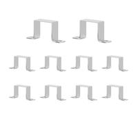 KFGISD, 10Pcs Square -Pipe Strap Clamps Stainless Steel Pipe Clips, U Shaped Brackets, Two Hole Tube Strap Clips,Hose Clamps(30x40)