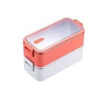 KFGISD, 1100ml Double Layer Stainless Steel Lunch Box Leakproof Lunch Box Microwave Oven Adult Student Foo,Lunch Boxes,Lunch Boxes(Red)