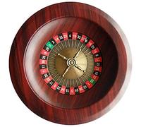 KFGISD, 12inch Wooden Roulette Wheel Set, Adult Casino Entertainment Game, Turntable Leisure Table Games Roulette Table,Brown,Gambling roulette wheel