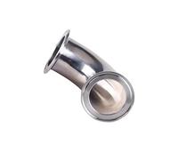 KFGISD, 1pc 1.5" 2" 2.5" 3" 3.5" 4" Tri Clamp 304 Stainless Steel 45 Degree Elbow Sanitary Pipe Fitting Home Brew,Stainless Steel Elbow(Tube OD 38mm)