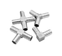 KFGISD, 1pc 4mm 6mm 8mm 10mm 12mm 13mm 14mm 15mm 16mm 19mm Hose Barb Pagoda Tail Tee Y Elbow Cross 3 4 Way 304 Stainless Steel Pipe Fitting,Stainless Steel Elbow(Y Type 10mm)