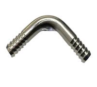 KFGISD, 1PC 8mm 10mm 12mm 13mm 14mm Hose Barb Right Anlge 90 Degree Elbow 316L Stainless Steel Pipe Fitting Connector,Stainless Steel Elbow(12mm)