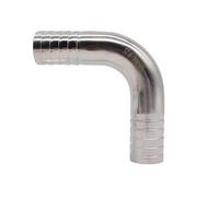 KFGISD, 1pc Fit Tube I.D 12.7/16/19/22/25/32/38/45/51/57/63/76/89mm Hose Barbed 304 Stainless Steel Sanitary 90 Degree Elbow Pipe Fitting,Stainless Steel Elbow(16mm)