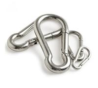 KFGISD, 1Pcs 304 316 Stainless Steel Carabiner Snap Hook Spring Buckle Key Ring,Mountaineering Buckles(M6 X 60mm,304 Stainless Steel)