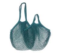 KFGISD, 1pcs Reusable Shopping Bags Portable Net Bag Fruit Vegetable Storage Eco-Friendly Cotton Foldable Mesh Bag, for Shopping Tote,Foam mesh Sleeve(Dark Green 15,S 10x35x38cm)