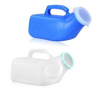 KFGISD, 2 Pack Urinal Bottles for Men, 1200ml Portable Thick Male Urinal Bottle with Lid Pee Bottle Spill Proof Urine Bottle for Travel Hospital Car Camping Incontinence,Urinal