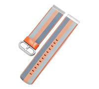 KFGISD, 20mm-22mm High Density Silky Nylon Watch Strap Candy Color Stripe...,Watch Straps(Orange with Blue)
