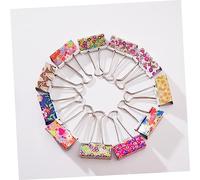 KFGISD, 24pcs Decorative Bulk Cute Fold Clips Random Colored Metal Colorful Archive School Clamps Mm Office,Bulldog Clips