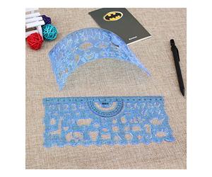 KFGISD, 2PCS/Set Soft drawing Template Ruler Diary handbook cute template not afraid of falling Set,Rulers