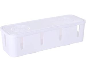 KFGISD, 3 Piece Of Safety Cable Storage Box Dustproof Charger Plastic Tidy Storage Device ,Cable Storage Box(White)