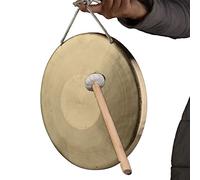 KFGISD, 30cm Hand gong cymbal Brass gong Church Opera Percussion Instrument with Round Playing hammermini gong,Gongs(36cm)