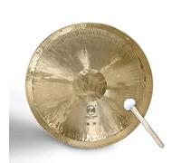 KFGISD, 30cm Pure Handmade Brass gongs and Cymbals Church Opera Percussion Instrument with Round Playing hammermini gong,Gongs(40cm)