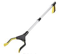 KFGISD, 32inch Foldable Rubbish Lightweight Extra Long Handy Trash Upper Claw Equipment for Elderly,Yellow,Rubbish Picker