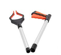 KFGISD, 32inch Foldable Rubbish Lightweight Extra Long Handy Trash Upper Claw Equipment,Yellow,Rubbish Picker