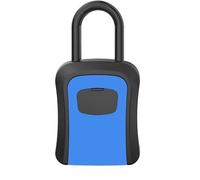 KFGISD, 4-Digit Key Lock Box,Password Key Box,Wall Mounted Key Safe With Removable Shackle,Suitable For Home,Factory ,Key Safe(Blu)