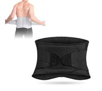 KFGISD, 4 PVC Support Bars Double Pressurization Lower Back Brace Pain Relief for Sciatica Pain Black L,Lumbar Support Belt(Black,L)