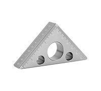 KFGISD, 45 Degree Triangle Ruler, Woodworking Aluminum Alloy Triangle Ruler, DIY Woodworking Tools,Rulers
