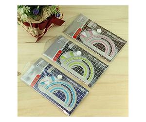 KFGISD, 4pcs/set Multi-function Aluminum Alloy Ruler Aluminum Protractor School Office Stationery Supplies Gifts Design Ruler,Rulers(United States)