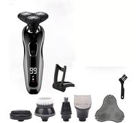 KFGISD, 5 in 1 Electric Razor Electric Shaver Hair Cutting Shaving Machine for Men Clipper Beard Trimmer Rotary Shaver Fast g,Razors