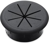 KFGISD, 50/60MM Desk Wire Organizer Cable Hole Cover Cord Grommets For Office Furniture Cable Passing Eight Petal Threading Box Cover,Cable Grommets(Black,50mm)