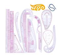 KFGISD, 6/7/8/12Pcs Practical Sewing French Curve Cutting Ruler Measure Dressmaking Tailor Cutting Craft Scale Rule Drawing Tool Set,Rulers(12pcs)