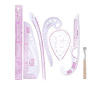 KFGISD, 6/7/8/12Pcs Practical Sewing French Curve Cutting Ruler Measure Dressmaking Tailor Cutting Craft Scale Rule Drawing Tool Set,Rulers(7pcs)