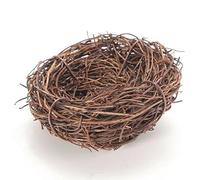 KFGISD, 6Cm 12Cm Rattan Bird Nest Bird Egg Decor Prop Artificial Nest For Garden Ornament Craft Vine Supplies S,Birdhouse(M)