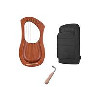 KFGISD, 7-String Wooden Lyre Harp Strings Birch Solid Wood String Instrument with Carry Bag harp instruments,Harps