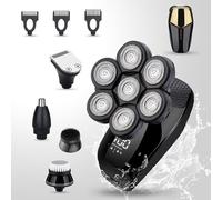 KFGISD, 7D Electric Head Shaver 6 in 1 Shavers for Bald Men Electric Razor Nose Hair Sideburns Trimmer Waterproof Wet,Razors