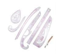 KFGISD, 7Pcs/Set Plastic French Curve Metric Sewing Ruler Measure For Dressmaking Tailor Grading Rule Pattern Making Set,Rulers