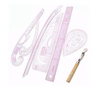 KFGISD, 7Pcs/Set Ruler Tailor Measuring Kit Clear Sewing Yardstick Sleeve Arm French Curve Set Cutting Ruler Paddle Whee Set,Rulers